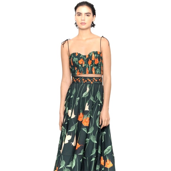 Agua by Agua Bendita Moringa Green Sabanero Nocturno' Crop Top - Picture 10 of 12